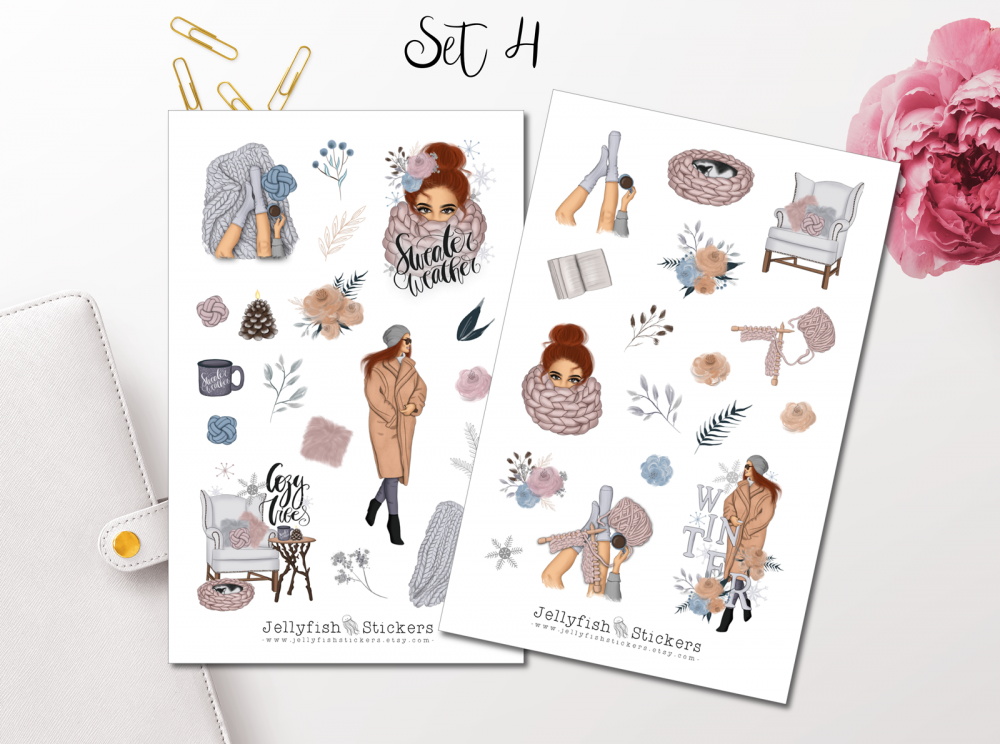 Girls Winter Sticker Set